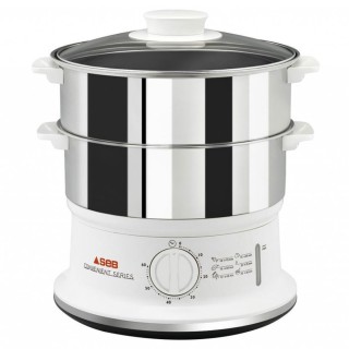 Cuiseur vapeur inox Seb 6L 2 bols minuteur 60 min