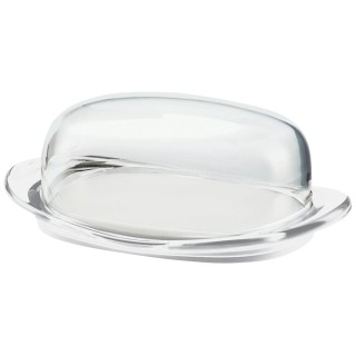 Beurrier Guzzini blanc 20x12 cm plastique dôme transparent