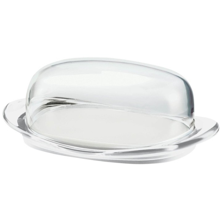 Beurrier Guzzini blanc 20x12 cm plastique dôme transparent