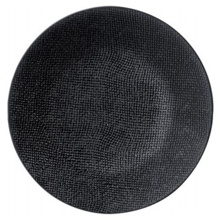 Assiette plate Vesuvio 27 cm noire grès lave-vaisselle