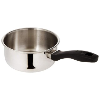 Casserole induction inox 16 cm manche bakélite