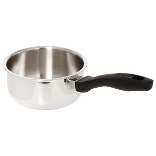 Casserole induction inox 12 cm manche bakélite lave-vaisselle