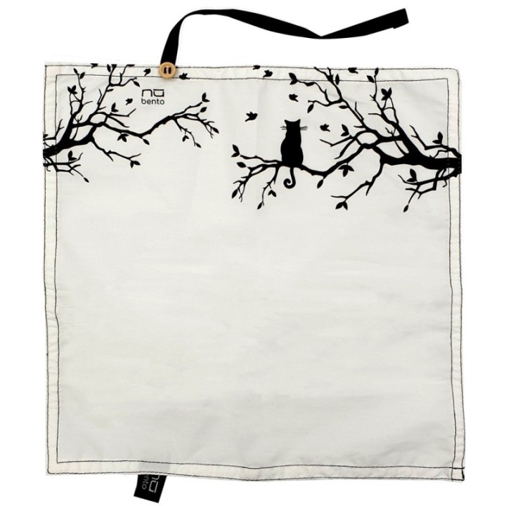 Serviette coton organique Nubento NUSECHA 30x30 cm motif chat